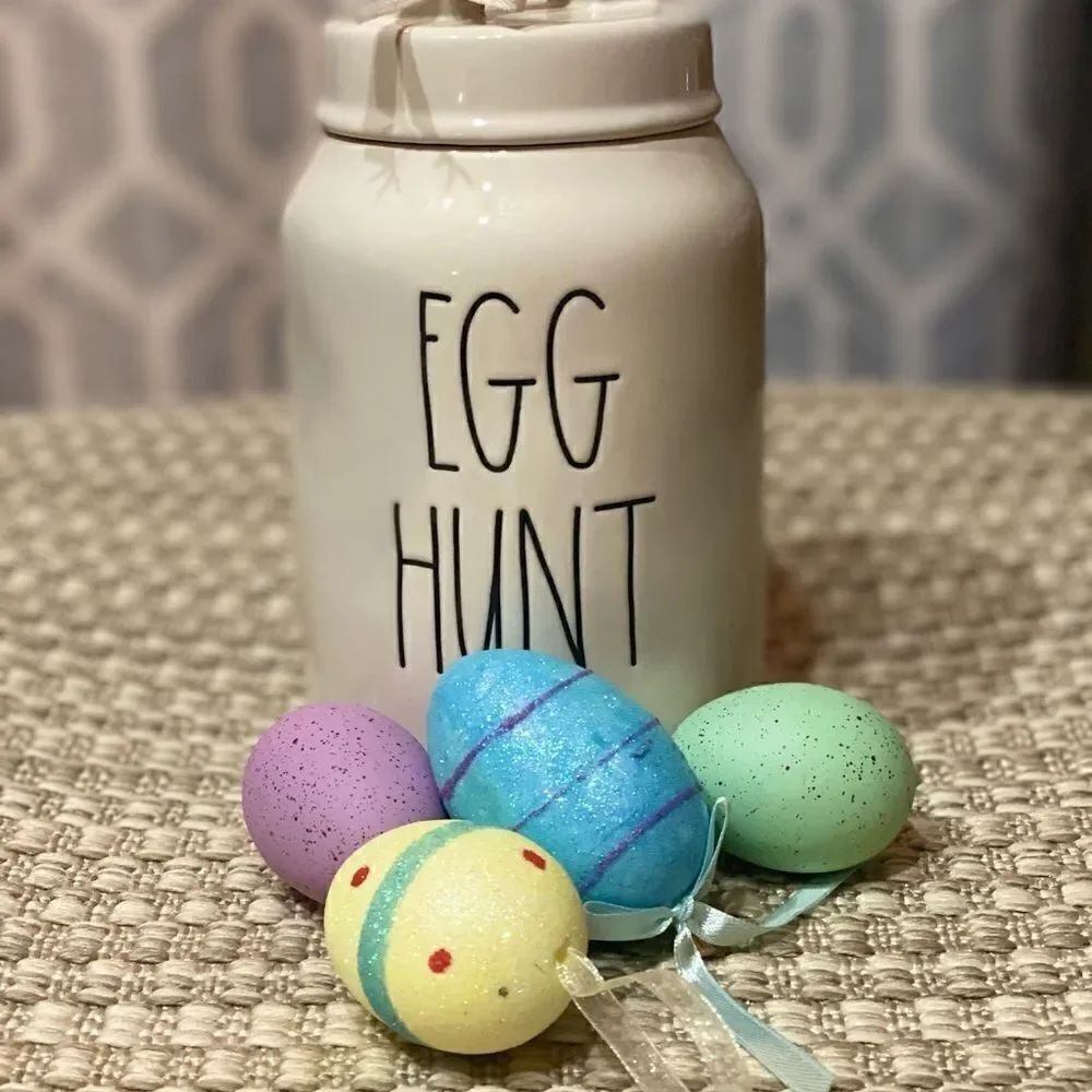 Rae Dunn Egg Hunt Ceramic Canister